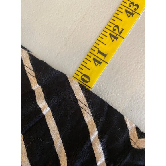 Calvin Klein Black & Beige Striped Maxi 40" Long Skirt Small - Picture 5 of 8